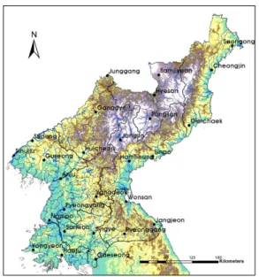 Fig. 1. Location Map of 27 Weather Stations in North Korea