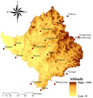 Table 1. Deviance Information Criterion according to Different Combinations of the Geographical FactorsFig