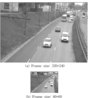 Fig.  1.  The  Original  Image  (a)  of  One  Frame,  compared  with  the  DC  image  (b),  whose  size  is 