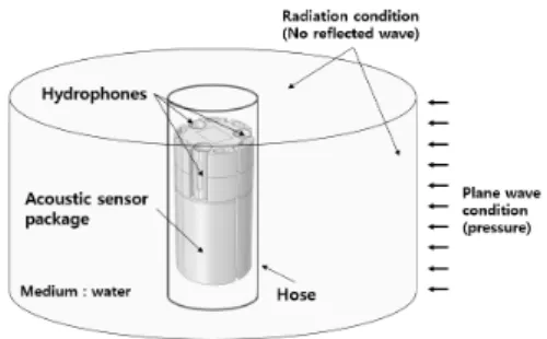 Fig. 1. Configuration of acoustic package. Fig. 2. Numerical simulation model domain.