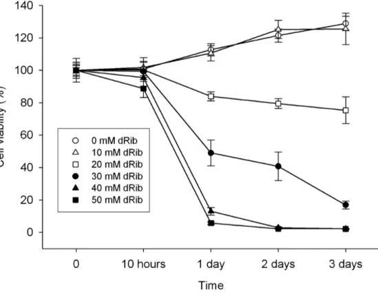 Fig. 7. The effect of dRib treatment at various concentrations on pancreatic β-cell line