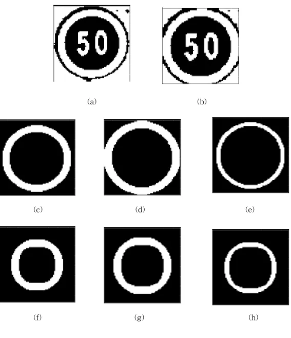 Fig.  6.  Synthetic  SEs  for  the  detection  of  a  speed  limit  sign: