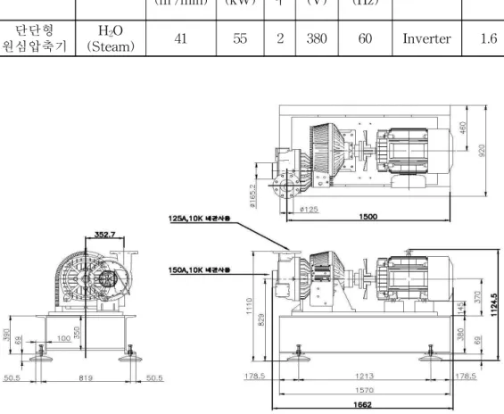 Fig. 4-2 Manufacturing drawings of single stage centrifugal compressor