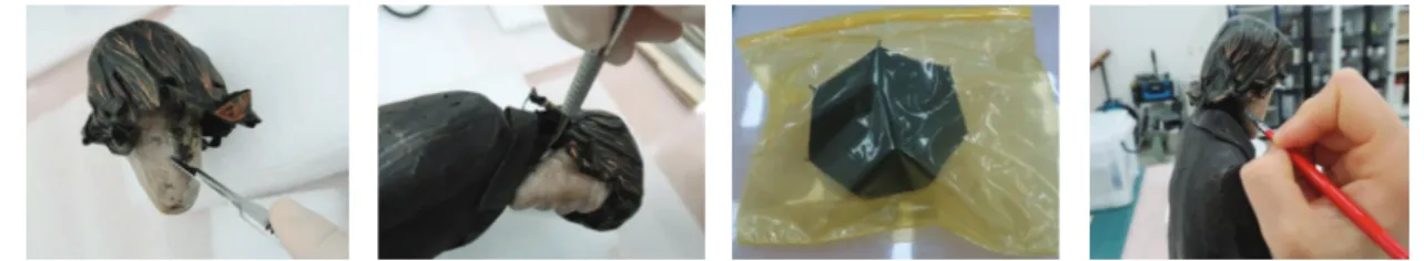 Table  7.  Color  difference  by  anti-corrosion  treatmentFigure  16.  Process  of  conservation  treatment.
