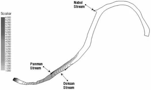 Fig. 11. BOD Concentration Field at t=2 hr