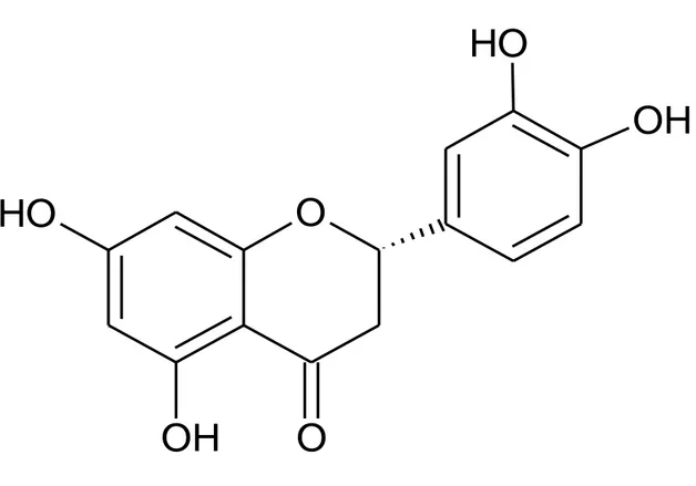 Figure 1. Structure of eriodictyol, 5, 7, 3', 4-Tetrahydroxyflavanone. 