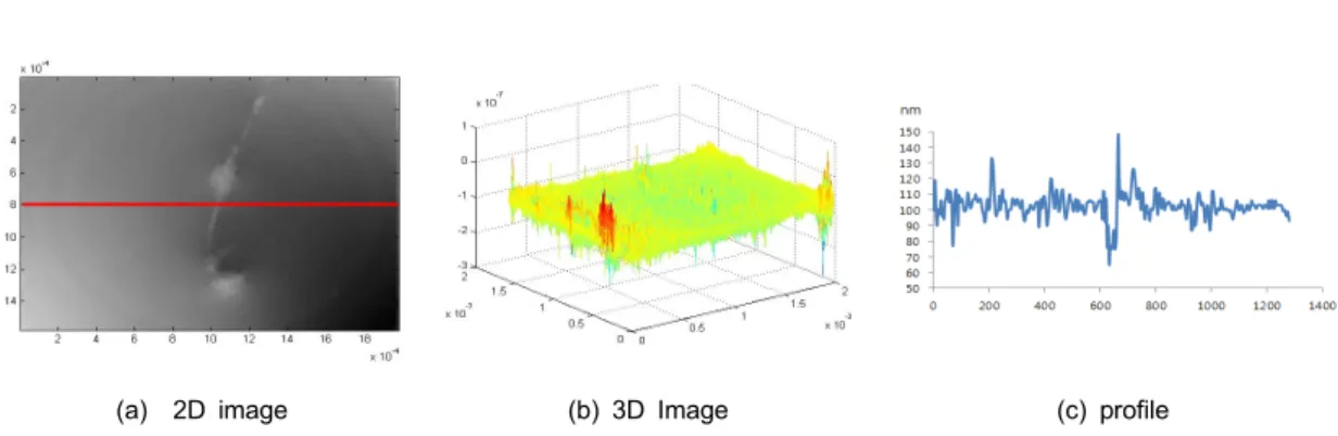 Fig. 16 Result for dirty sample measured by surface profiler