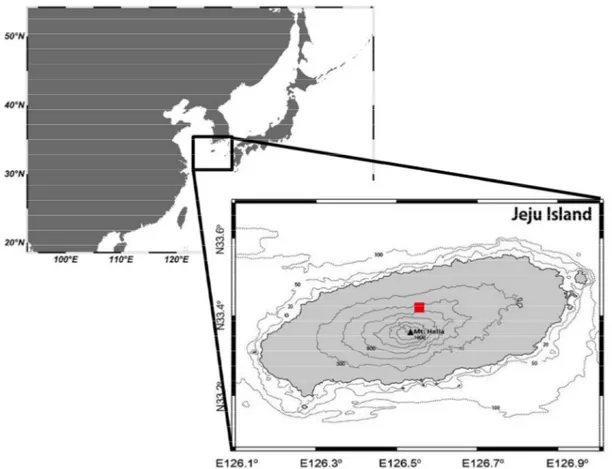Fig.  4.    Location  of  the  study  site  in  Jeju,  South  Korea.