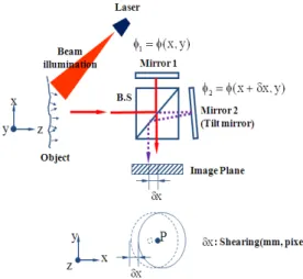 Fig. 1 Shearing interferometry principle