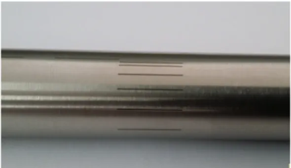 Fig. 3 Layout of the EDM notch flaws in a steam  generator tubes for inspection 