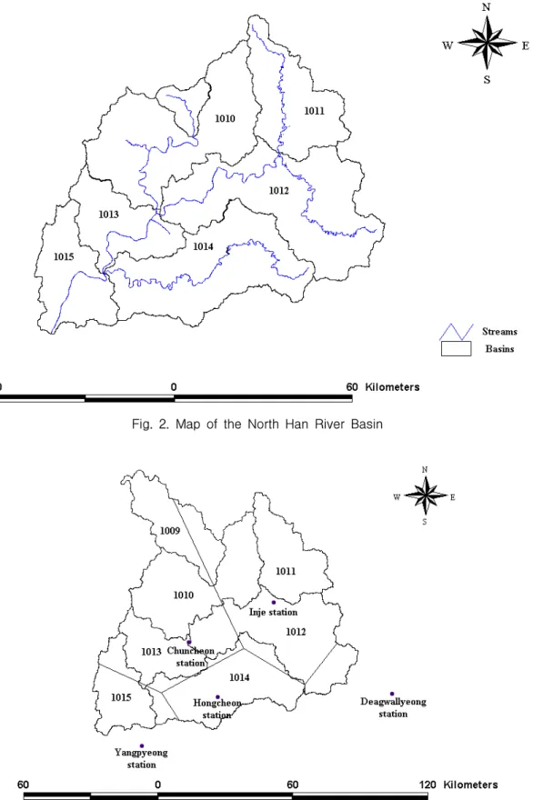 Fig.  2.  Map  of  the  North  Han  River  Basin
