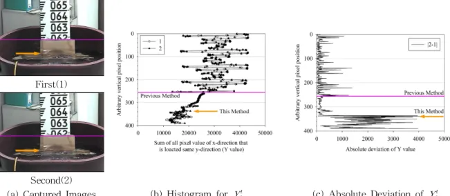 Fig. 3. Detection of Water Surface from a Pair of Successive Images