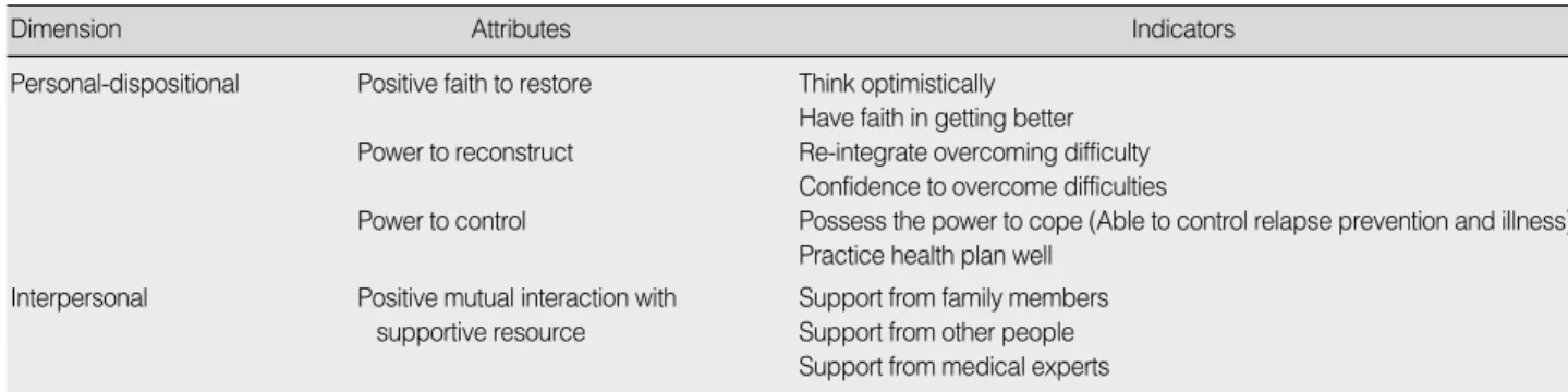 Table 2. Dimensions, Attributes, and Indicators of Resilience from Cardiovascular Disease in Field Work