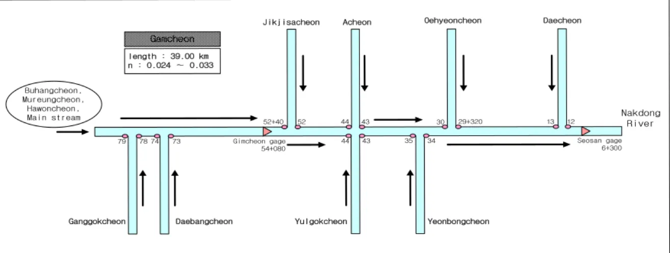 Fig. 5. River Channel Network for Hydraulic Analysis