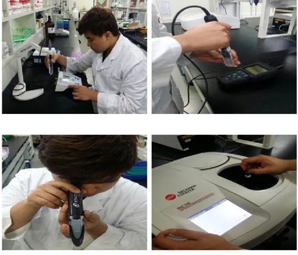 Fig. 5. Measurement of DO, pH and ammonia concentration in the feeding trial tanks.