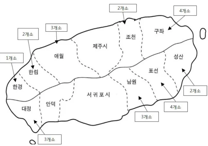 Fig. 3. Location of the Jeju olive flounder sampling station. 