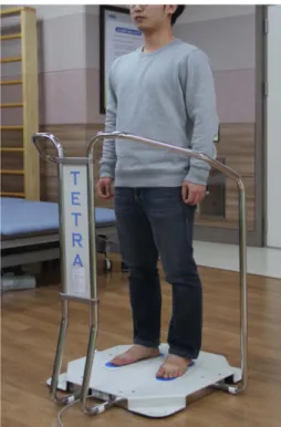 Fig. 1. Equipment for measuring parameters of postural control (The TETRAX biofeedback system).