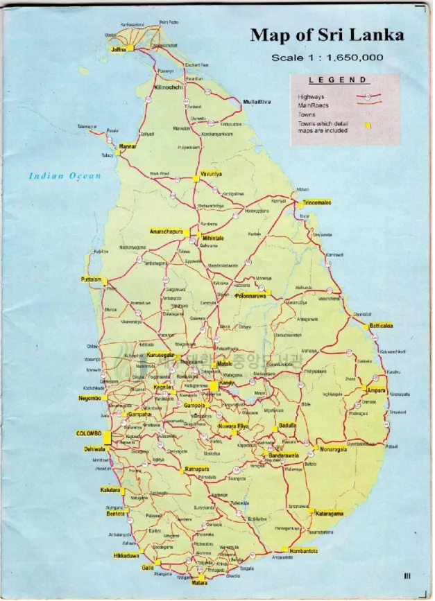 Fig 02: Map of Sri Lanka 