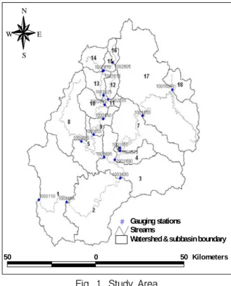 Fig.  1.  Study  Area  (Extracted  from  Kim  et  al.,  2007)