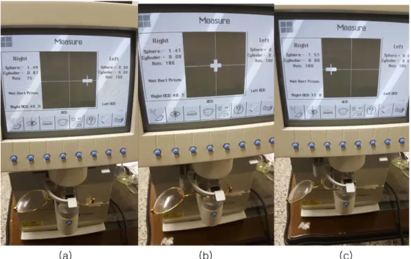 Fig. 4. Picture of target through the eyeglasses in Fig. 1 obtained using a  cell phone camera.