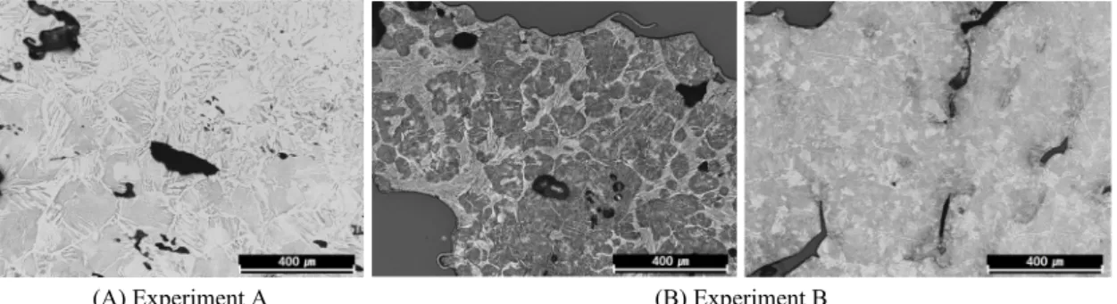 Figure 9. Weight loss and microstructure of iron bars(upper part and lower part).