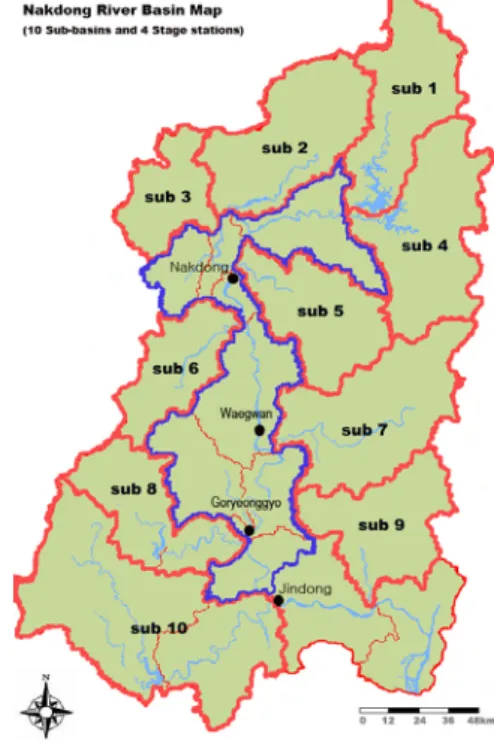 Fig.  1.  Nakdong  River  Basin  Map