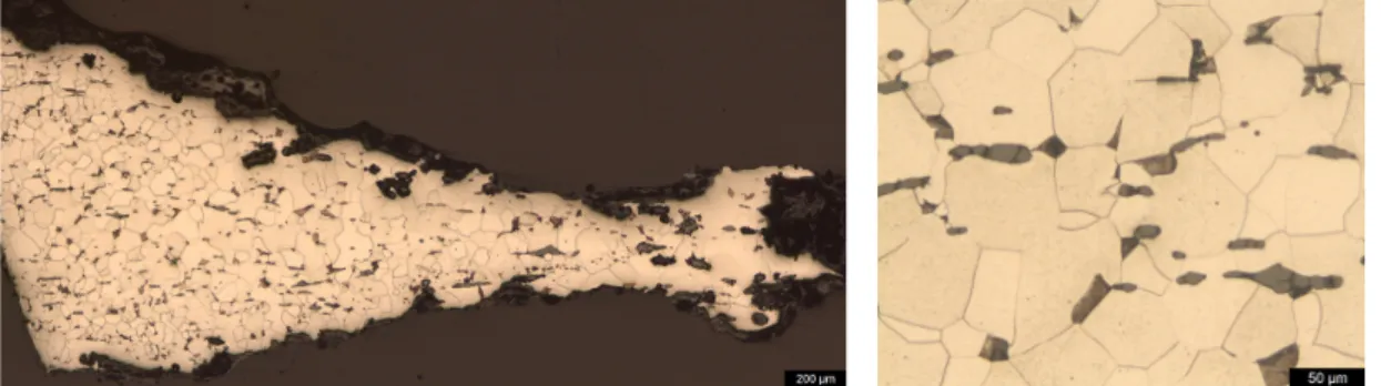 Figure 4. Microstructure of sample A. Figure 5. Enlarged bottom left micro- micro-structure of Figure 4