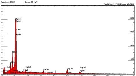 Figure 8. X-ray diffraction pattern of red pigment of No. 6(Pottery plate). 