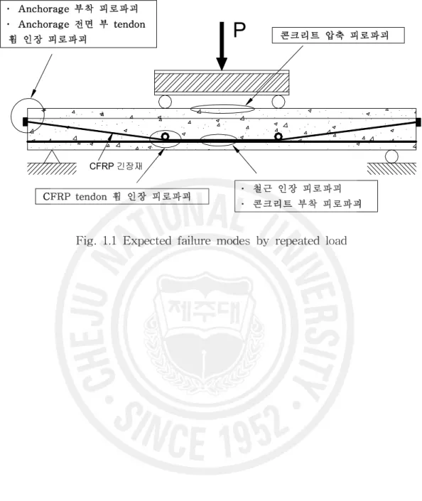 Fig. 1.1 Expected failure modes by repeated load