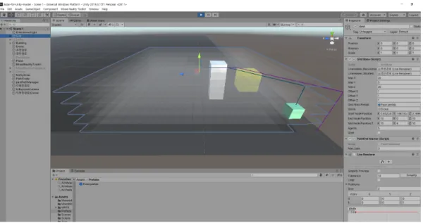 Fig. 8. Dynamic creation of 3D grid based on Unity 3D.