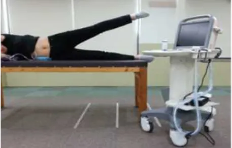 Figure  1.  Preferred hip abduction. Figure  2.  Hip abduction with lumbar stabilization.