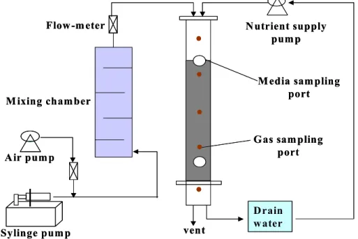 Fig.  3.  Schematic  diagram  of  biofilter  system  in  this  study.