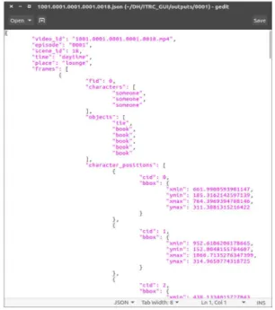 Fig. 10. Configuration of the main screen of the AnoVid  video annotation tool.