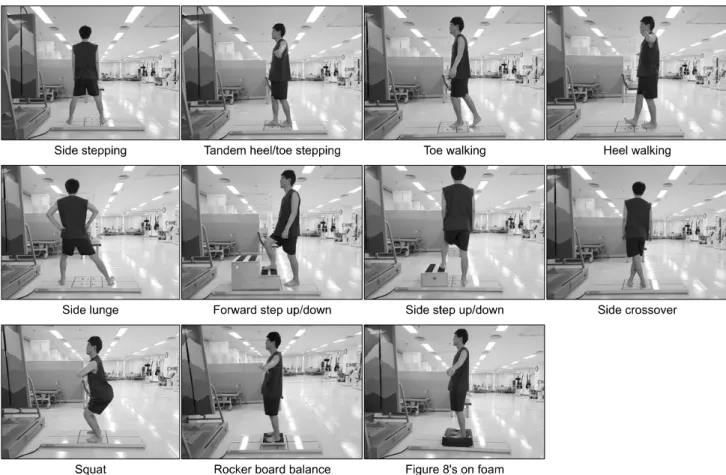 Fig. 2. Dynamic balance exercises.