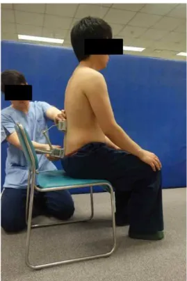 Figure  3. The measurement of lumbar joint reposition error.