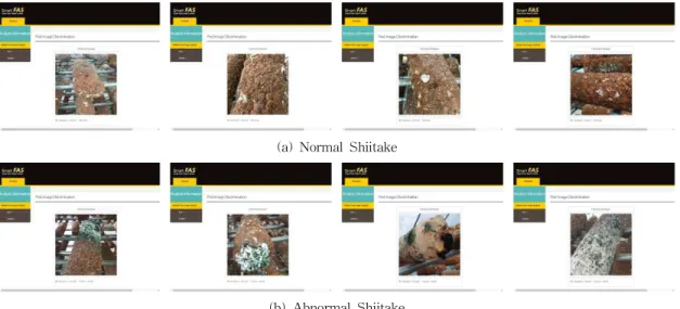 Fig. 6. Shiitake Image Discrimination Result.