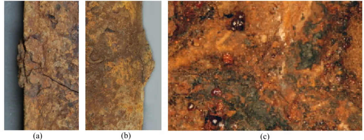 Figure 1. Before treatment of the iron stele(front and  back).