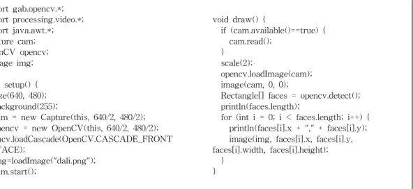 Fig. 8. The source code of opencv library example.
