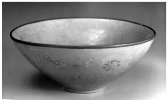 Figure 3. Celadon Bowl with Inlaid DesignFigure 1. Celadon with silver bound rim and inlaid peony design