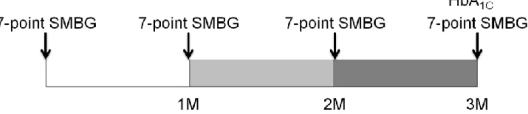 Figure 5. Measurement of seven-point self-monitoring of blood glucose(SMBG) and HbA 1C.