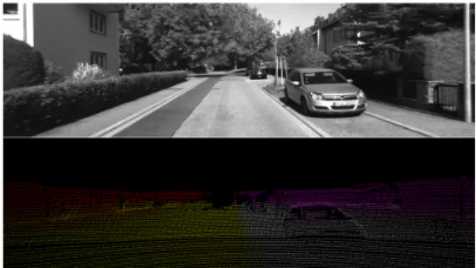 Fig. 2. 2D Image and LiDAR image.