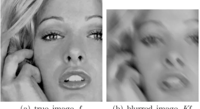 Fig. 1. (a) original image  of size 300X300, (b) blurred  image  of size 280X280.