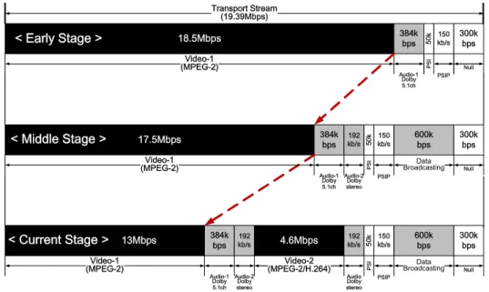 Fig. 1. Reduced video stream rate for DTV broadcasting.