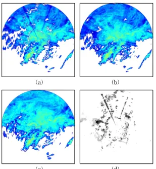 Fig. 9. Each QPE retrieval result using proposed meth- meth-od from Fig. 7-(a) and (b).