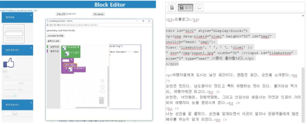 Fig. 6. Block Coding for processing user feedback.