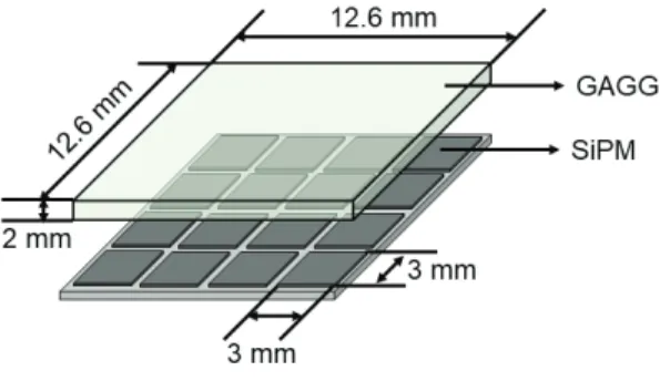 Fig.  1.  Schematic  diagram  of  a  small  gamma  camera  composed  of  GAGG  scintillator  and  SiPM.