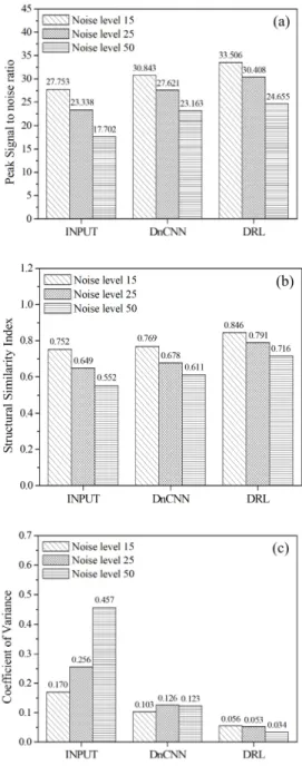 Fig.  4.  (a)  Ground  truth  lung  CT  image.  (b),  (e)  and  (h)  are  the  input  lung  CT  images  including  the  Gaussian  noise  with  the  standard  deviations  of  15,  25  and  50,  respectively