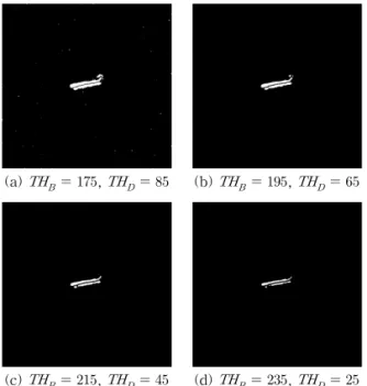 Fig. 12와 13은 Fig. 9(a)와 (c) 영상들에 대해 제