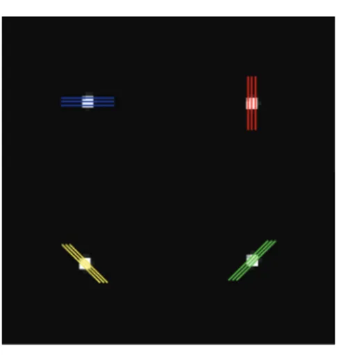 Fig. 4. The steps of automated calculation was  performed on the center of the PSF phantom  image with 3 oversampling lines of the MTF  value in four directions
