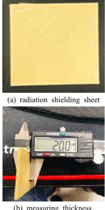 Fig.  7.  The  results  of  CT  number  measurement  by  100%  infill. 2.  3차원  프린터로  제작된  차폐  시트 측정된 CT  number  측정결과를 토대로 Brass  필라 멘트를  이용하여,  2  mm  두꼐의  차페  시트를  5장 출력하였다